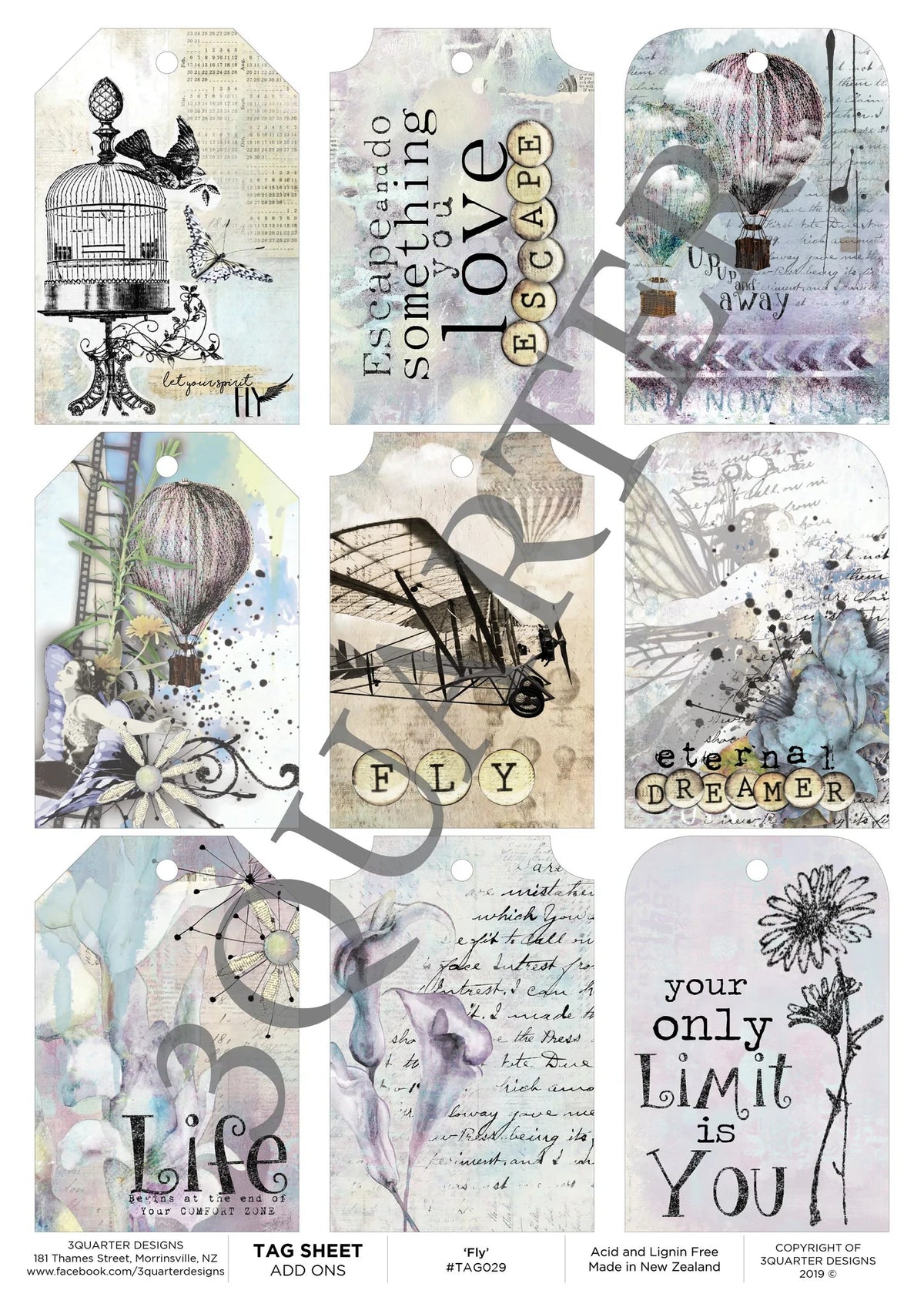 3Quarter Designs - Tag Sheet - Fly-1