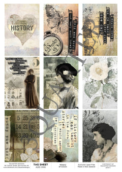 3Quarter Designs -Tag Sheet - History-1
