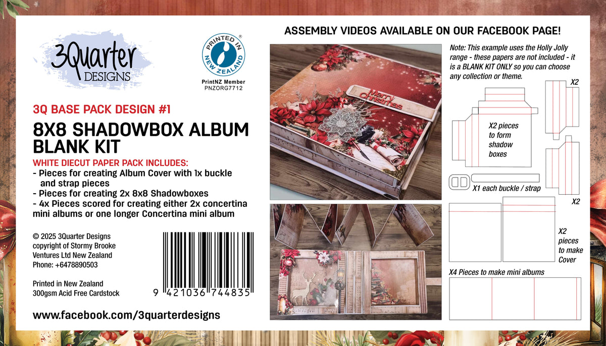 3Quarter Designs 8x8 Double Shadow Box and Album Kit-1