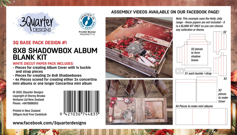 3Quarter Designs 8x8 Double Shadow Box and Album Kit-1