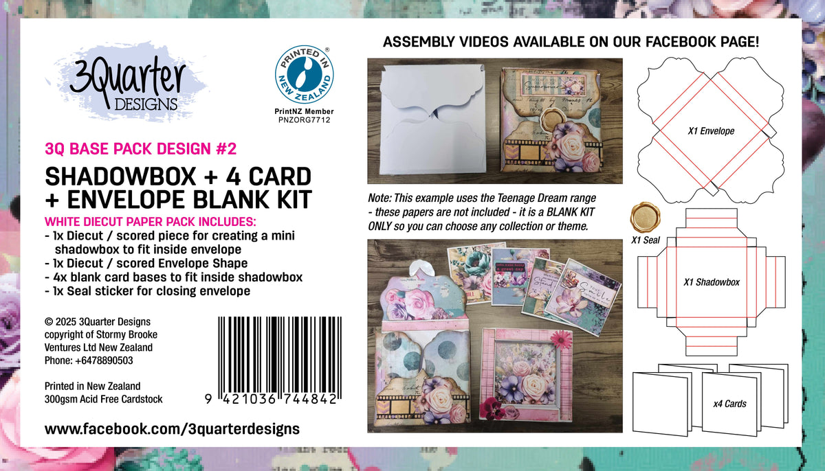 3Quarter Designs 4x4 Shadow Box and Cards Kit-1