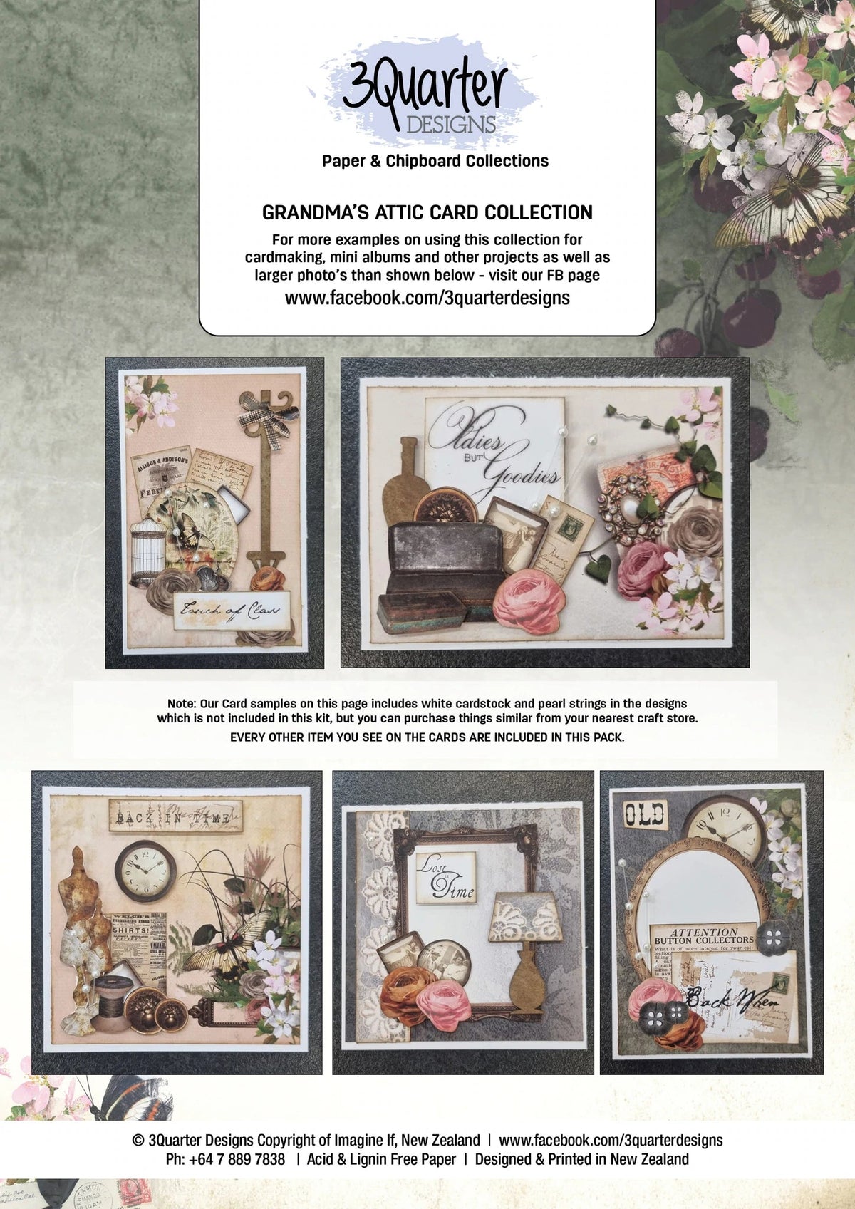 3Quarter Designs Grandma's Attic Card Collection-2