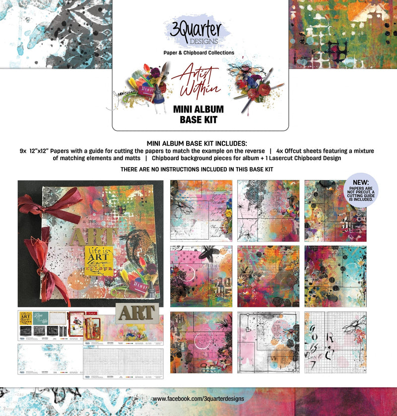 3Quarter Designs Artist Within Mini Album Base Kit-1