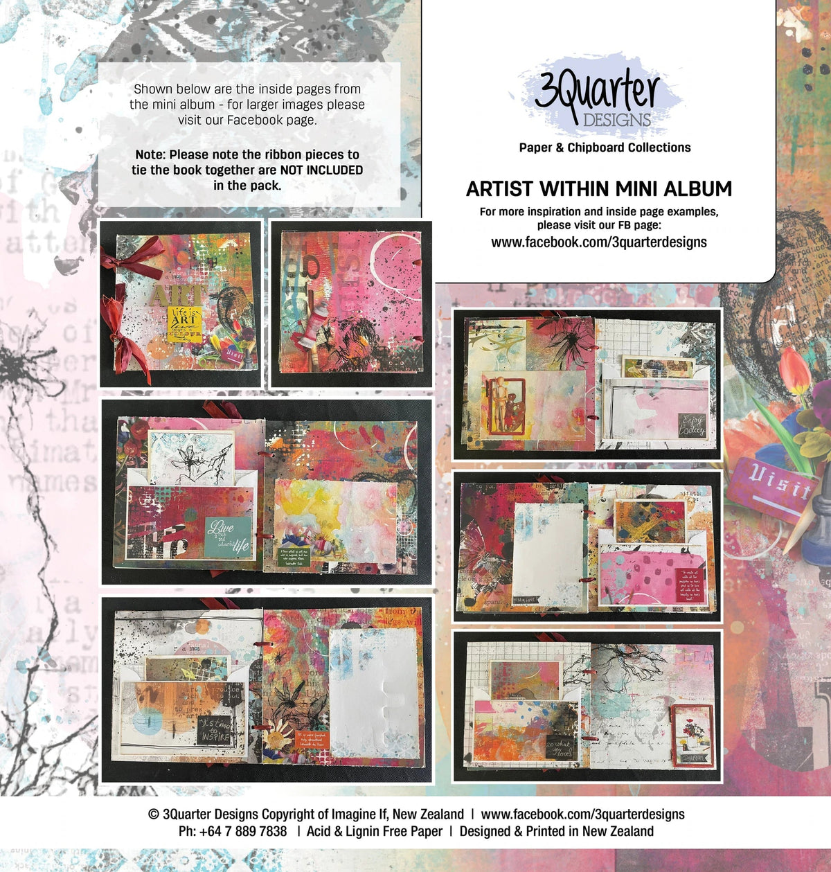 3Quarter Designs Artist Within Mini Album Base Kit-9