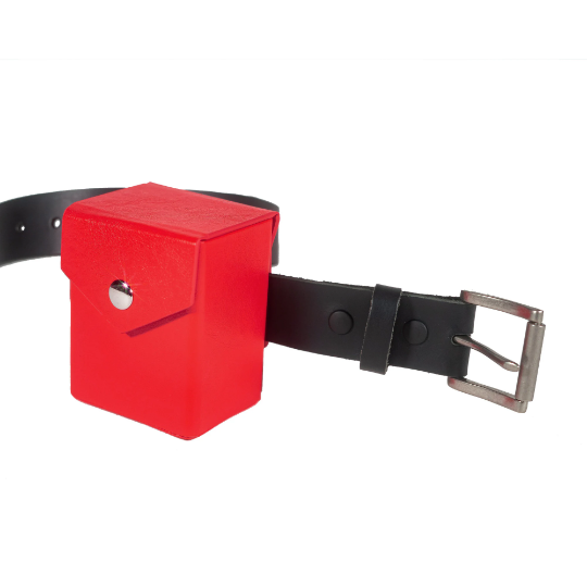 Hero Red Deck Box + Belt Loop - Hard Shell Faux Leather-3