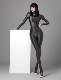 Spandex Nylon Full Bodysuit Back Zipper Zentai Shinny Cosplay Jumpsuit-11