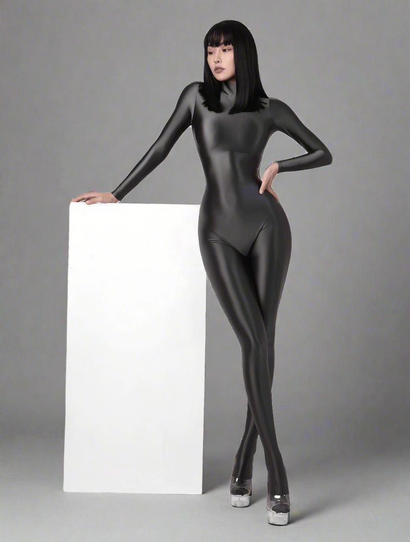 Spandex Nylon Full Bodysuit Back Zipper Zentai Shinny Cosplay Jumpsuit-11