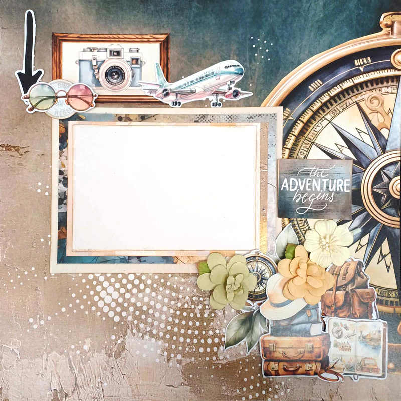 3Quarter Designs Adventures Return 12x12 Design Paper & Diecuts Set-9