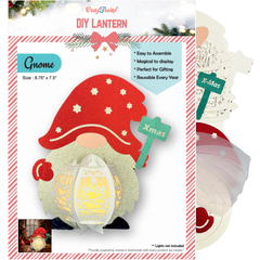 CrafTreat Lanternes en papier à monter soi-même - Gnome-2