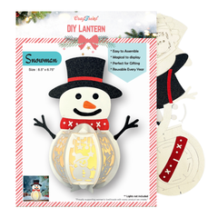 CrafTreat Lanternes en papier à monter soi-même - Bonhomme de neige-2