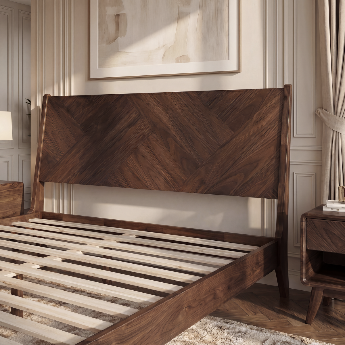 Estructura de cama de madera maciza Gazelle-23