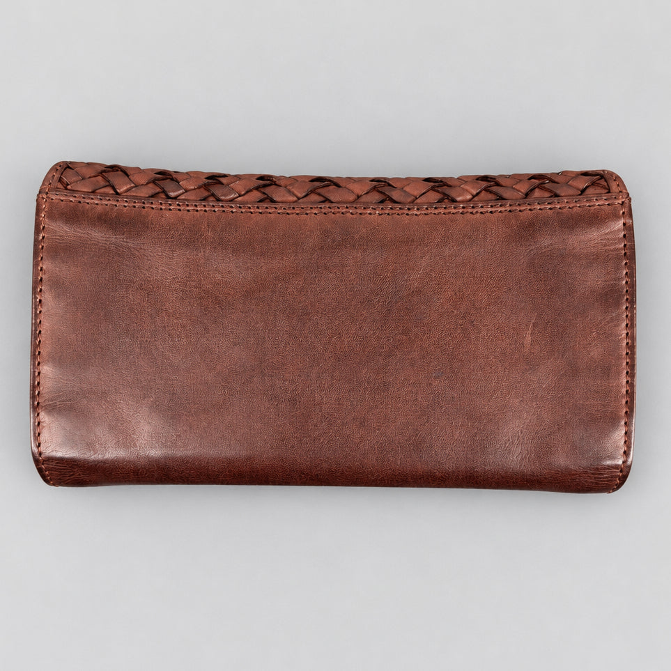 MET Women’s Leather Basket Weave Wallet. Artisan Woven Multi-Card Organizer-8