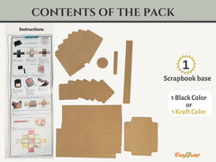 CrafTreat Scrapbook Blanks - Expanding Folio - Kraft Color-3
