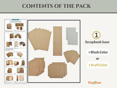 CrafTreat Scrapbook Blanks - Libro de acordeón con bisagras para manualidades - Papel Kraft-3