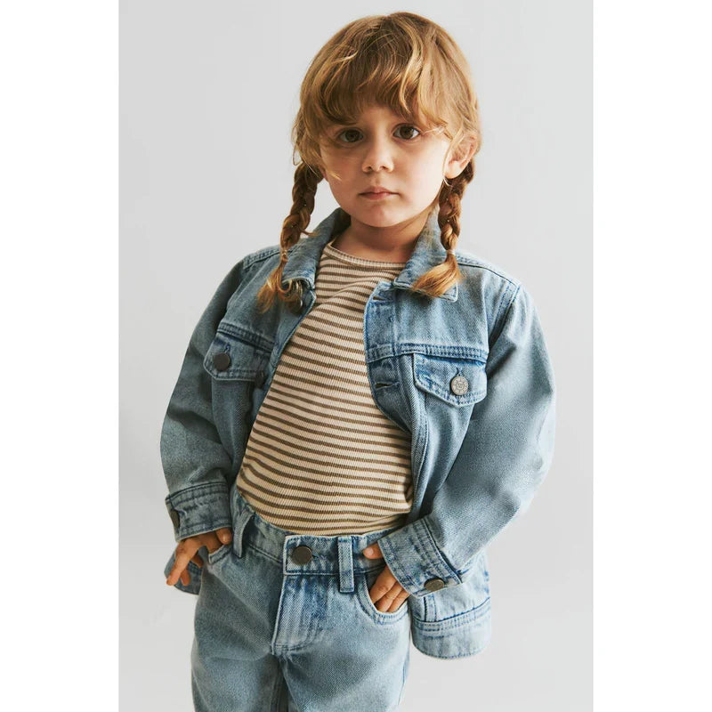 Denim Jacket Bowie | Light Blue | Wheat Kids-1
