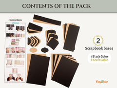 CrafTreat Scrapbook Blanks - FlipFlap Gatefold - Black & Kraft Color-3