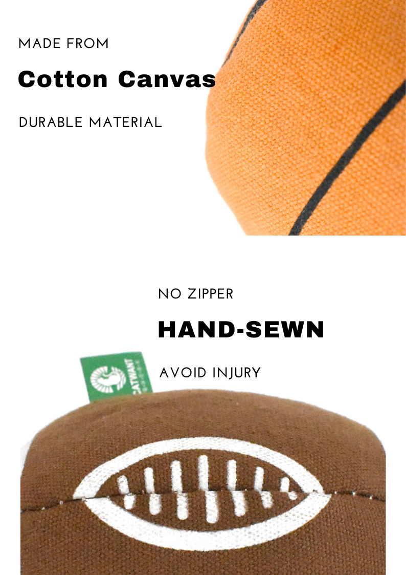 100% Silvervine/Catnip Filled Sport Ball Set - 4-Pack-4