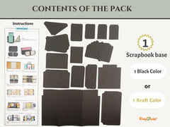 CrafTreat Scrapbook Blanks - Gate Fold Folio - Kraft Color-2