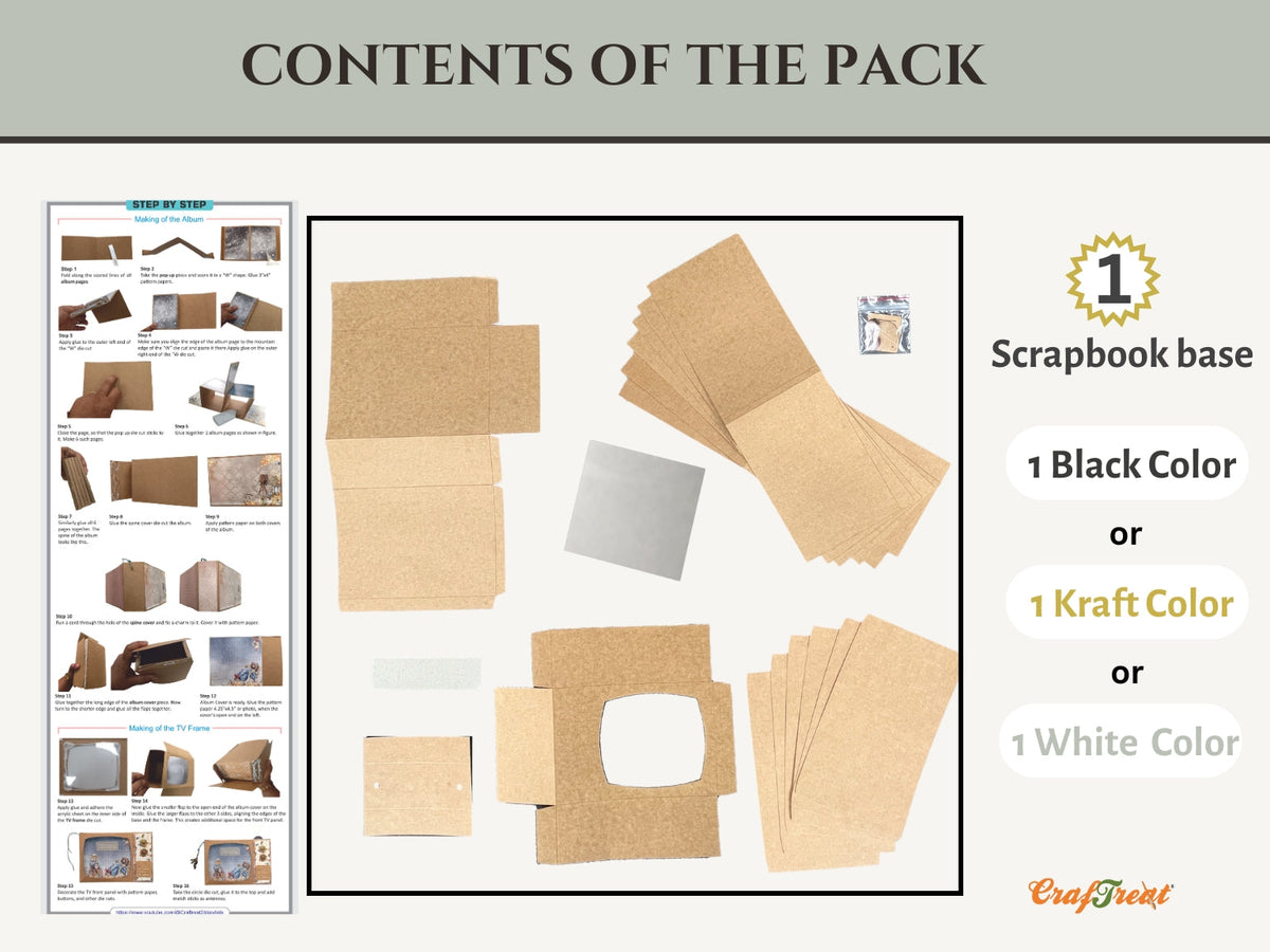 CrafTreat TV Pop Up Mini Album - Black-3