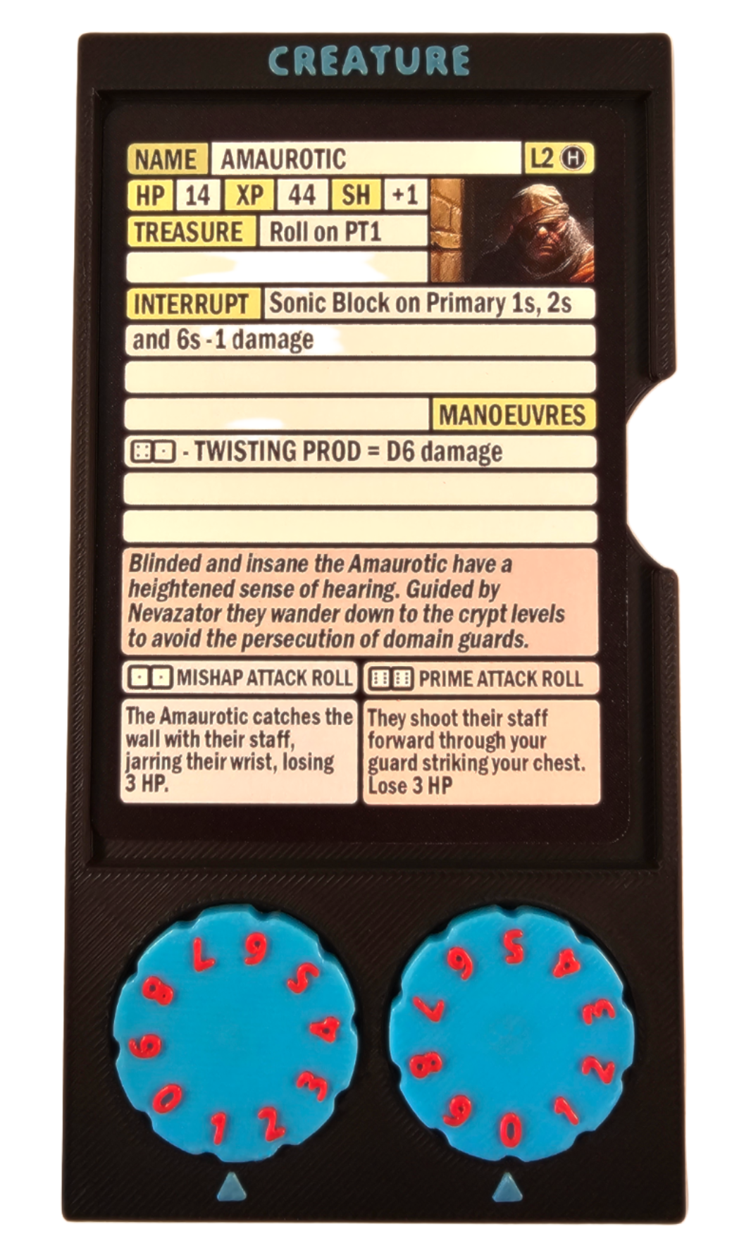 2D6 Dungeon Extra Creature Life Tracker