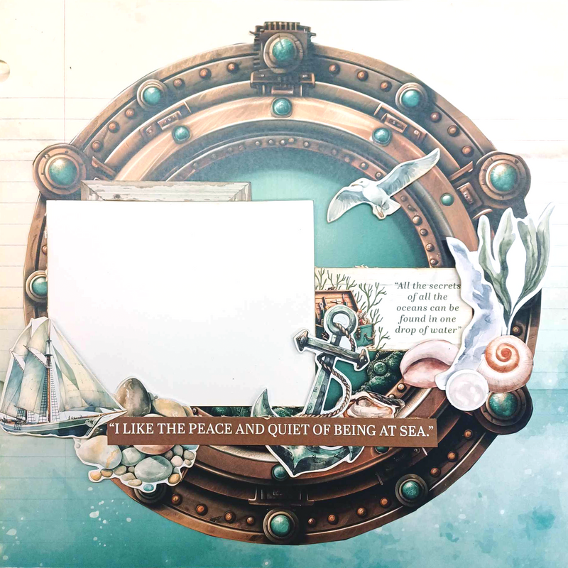 Colección de álbumes de recortes Maritime Tides de 12x12 de 3Quarter Designs-9