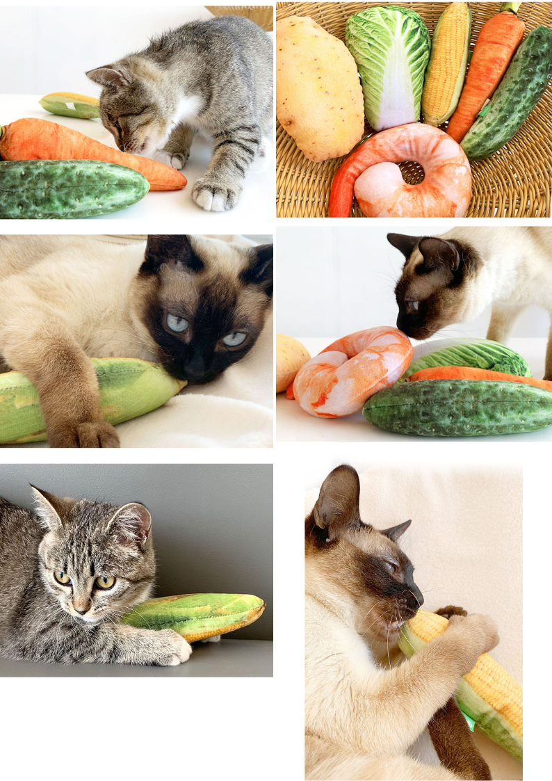 100% Silvervine/Catnip Filled Grocery Cuddle Toy-3