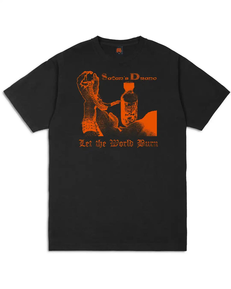 Satans Drano 'World Burn' Tee - Black-1