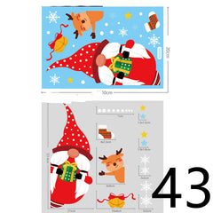 Christmas Decorations Glass Electrostatic Stickers-43