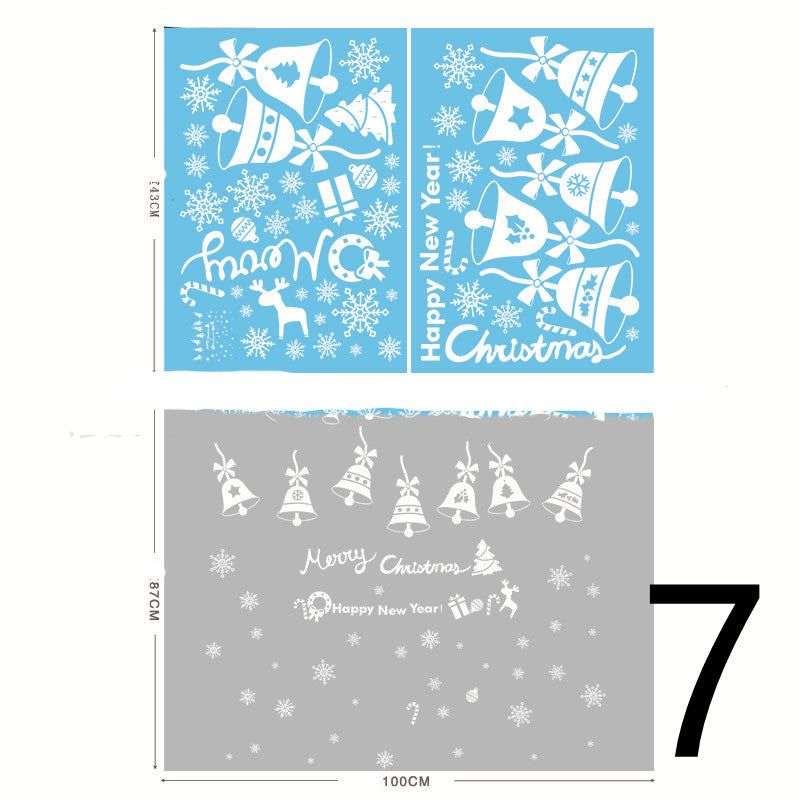 Christmas Decorations Glass Electrostatic Stickers-8