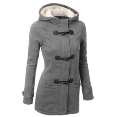 Women's Hooded Cotton-Padded Sweater Coat-7
