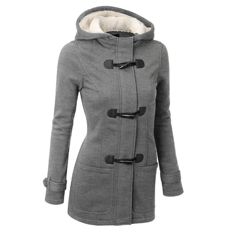 Women's Hooded Cotton-Padded Sweater Coat-7