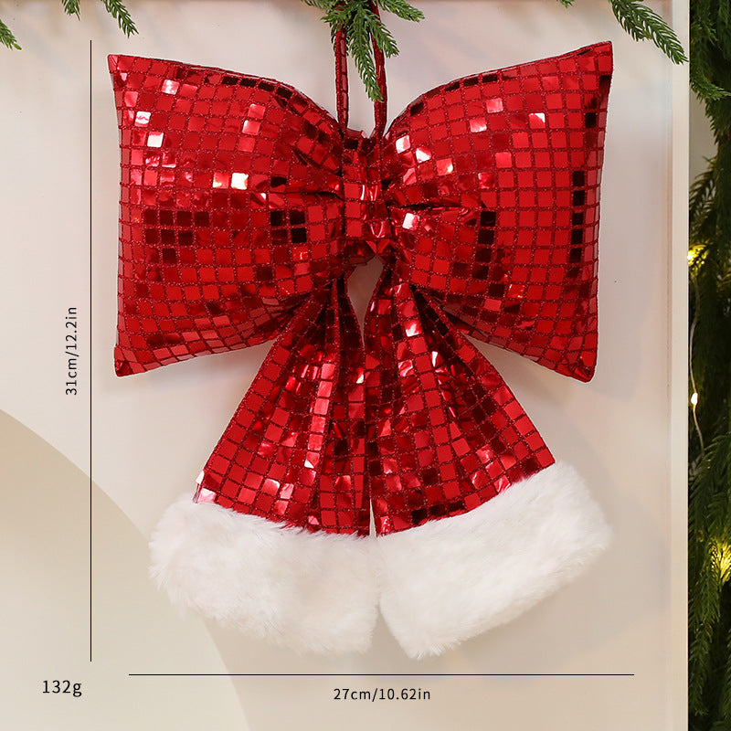 Mirror Bow Christmas Tree Decoration-4