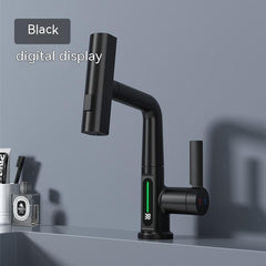 Intelligent Digital Display Faucet Pull-out Basin Faucet Temperature Digital Display Rotation-10