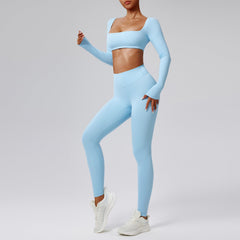 Women’s High-Waisted Quick-Dry Running Set – Two-Piece Sports & Workout Outfit-8