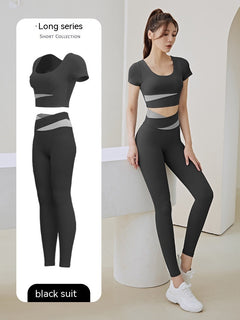 Women’s One-Piece Workout Suit – Chest-Pad Top & Pants Fitness Activewear-8