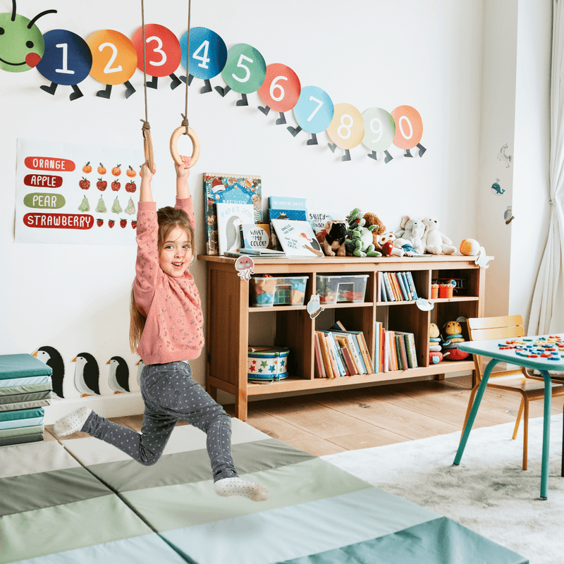 3in1 Swings Set: Rope Ladder + Gymnastic Rings + Disc Rope Swing-8