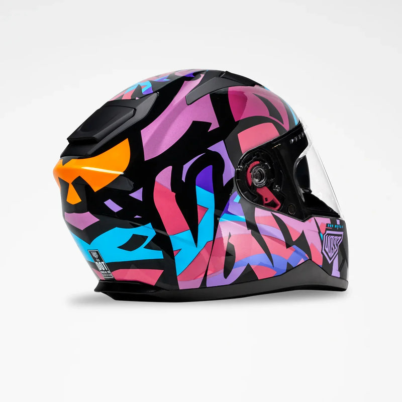 Voss 989 Moto-V TopRockr Full Face Gloss Motorcycle Helmet-3