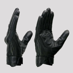 Open Road Men's Perforated Armored Leather Motorcycle Gloves-5