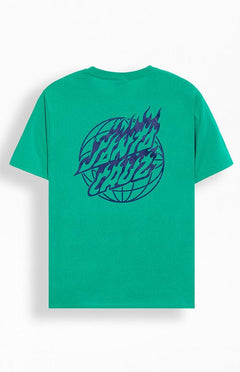 Santa Cruz 'Global Flame' Tee - Green-2