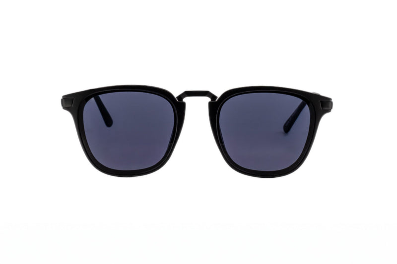 Boléro Maven — Matte Black Square Keyhole Sunglasses-2