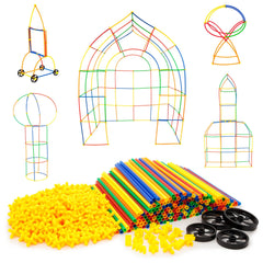 PicassoTiles - PicassoTiles 600pc Straw Building Set - Ages 3+-1