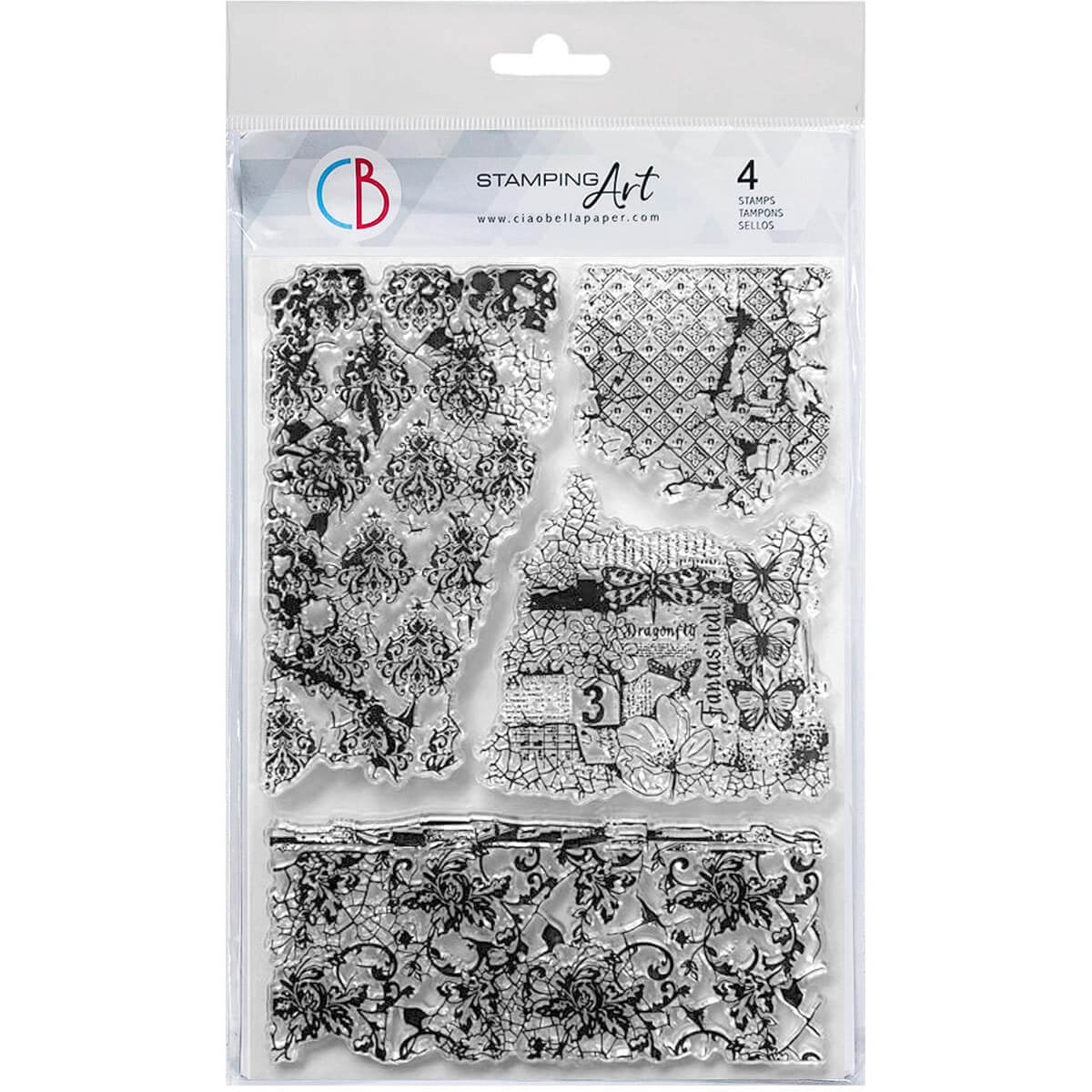 Clear Stamp Set 6"x8" Antique Tapestries-1
