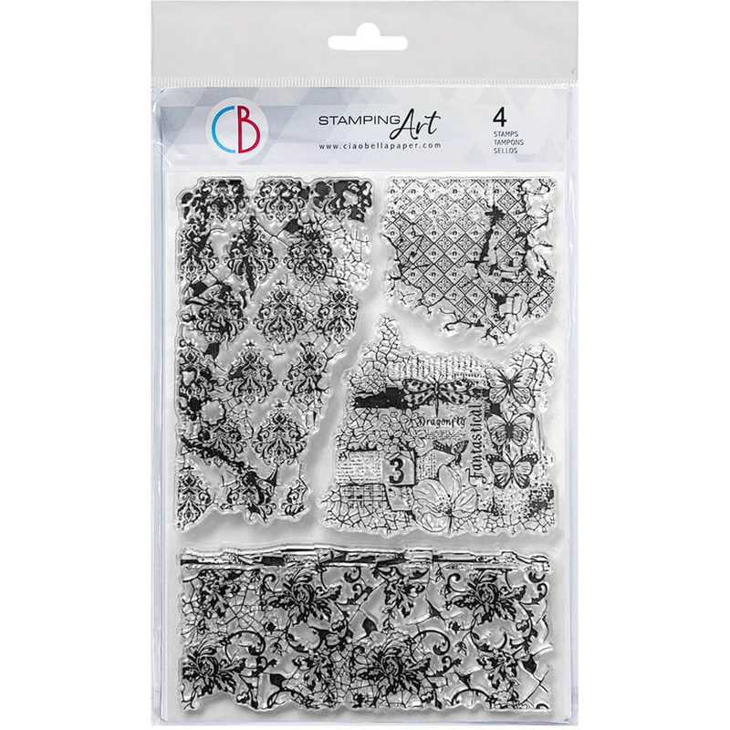 Clear Stamp Set 6"x8" Antique Tapestries-1