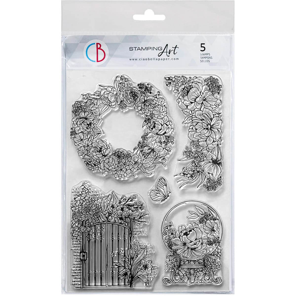 Clear Stamp Set 6"x8" The secret garden-1