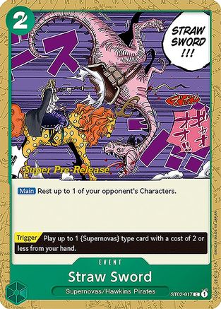 Straw Sword (ST02-017) - Super Pre-Release Starter Deck 2: Worst Generation-1