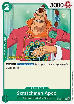 Scratchmen Apoo (ST02-008) - Super Pre-Release Starter Deck 2: Worst Generation-1