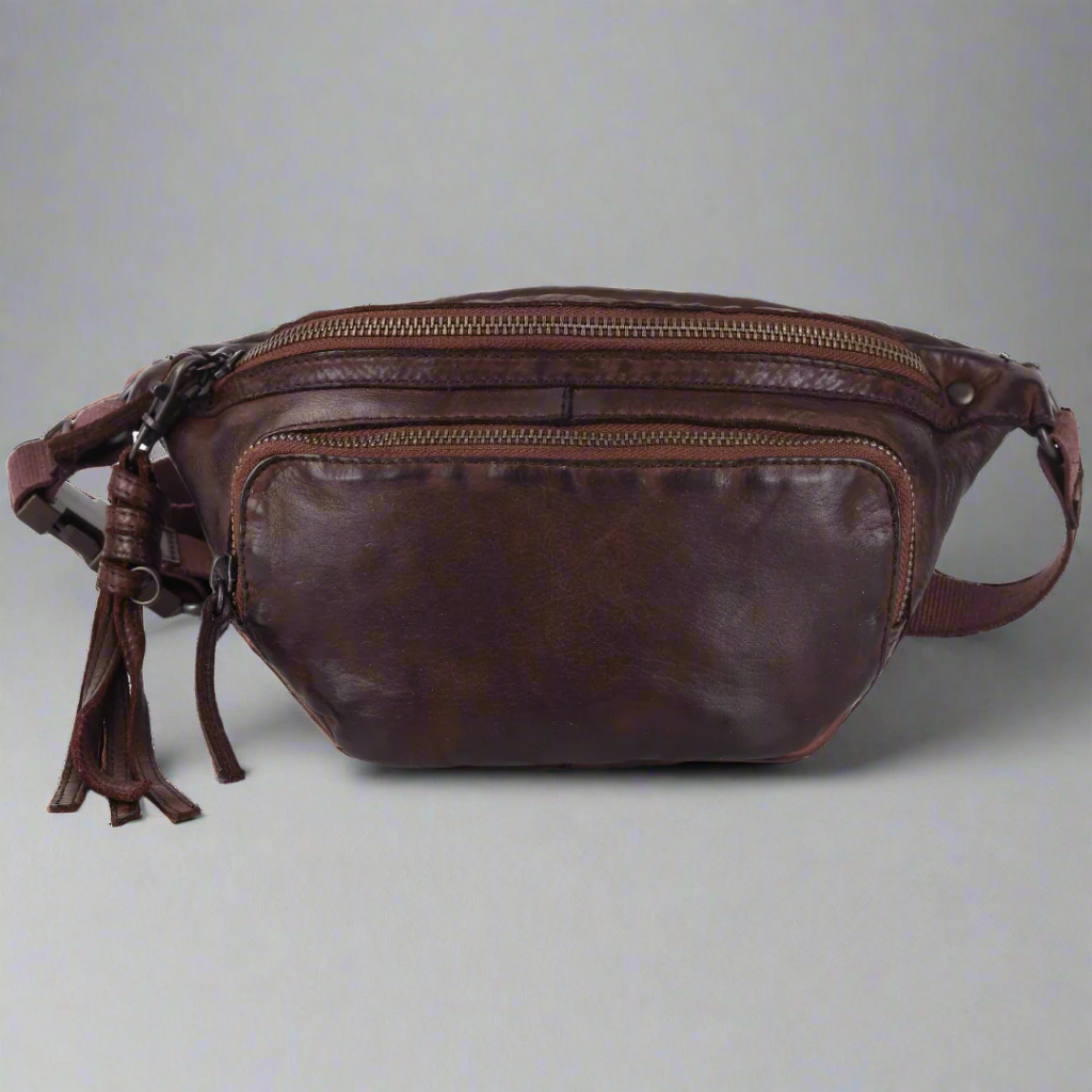 MET Front Zip Leather Belt Bag-5