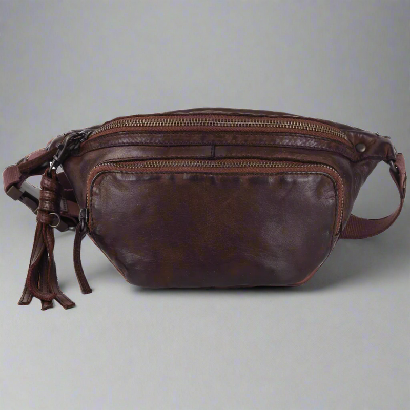 MET Front Zip Leather Belt Bag-5