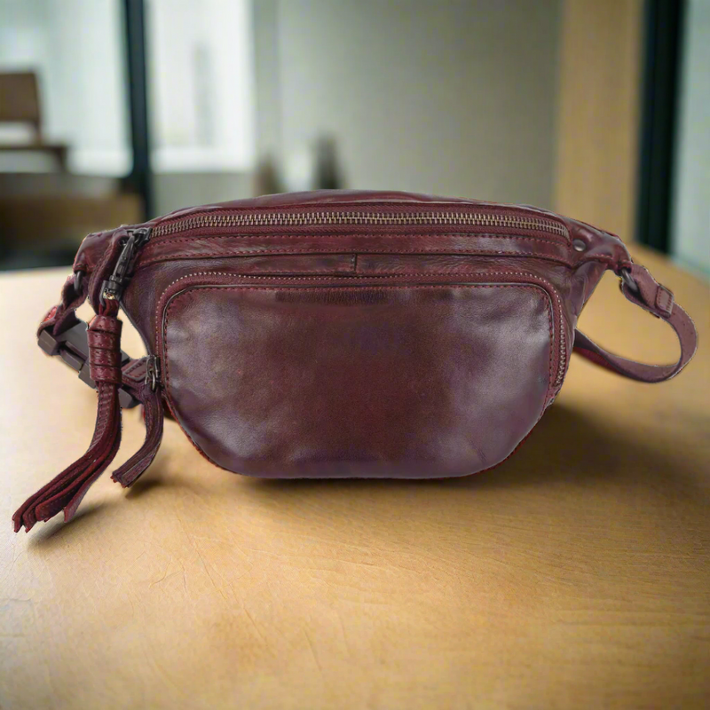 MET Front Zip Leather Belt Bag-1