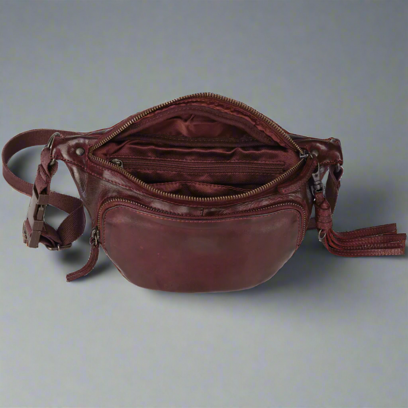 MET Front Zip Leather Belt Bag-2